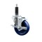 Service Caster 4'' SS Solid Poly Swivel 1'' Expanding Stem Caster with Brake SCC-SSEX20S414-SPUS-TLB-1 - alternate 1
